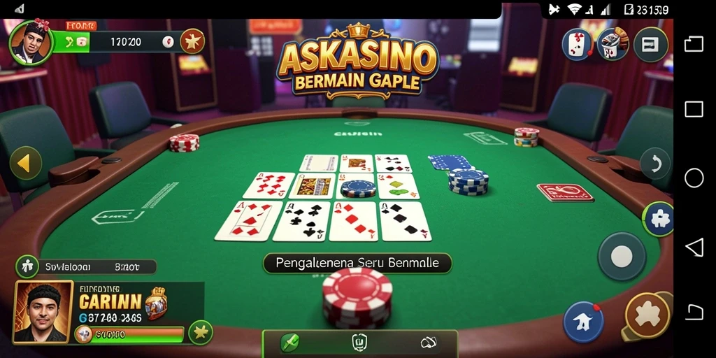 Tampilan gameplay seru Gaple di ASKASINO.