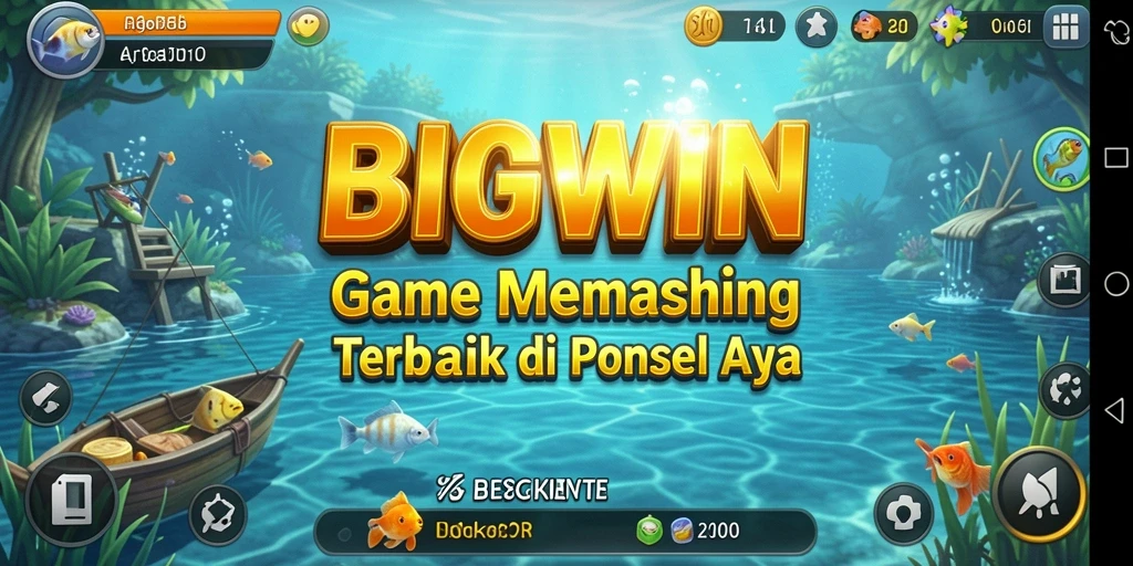 Screenshot gameplay BIGWIN menampilkan aksi memancing yang seru dan mendebarkan.