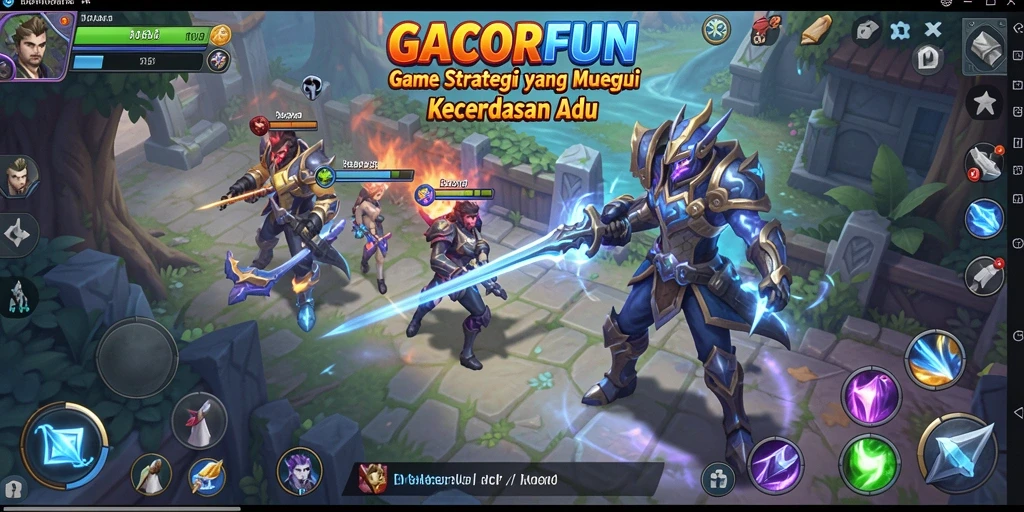 Tangkapan layar GACORFUN menampilkan momen strategi yang mendebarkan.