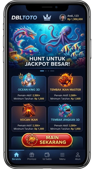Tampilan antarmuka aplikasi dbltoto yang mudah digunakan.